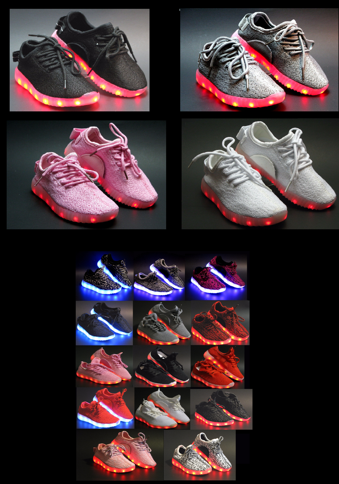 Unisex Light Up Led Shoes Youth Kids Boy Girl And Women's Athletics Sneakers